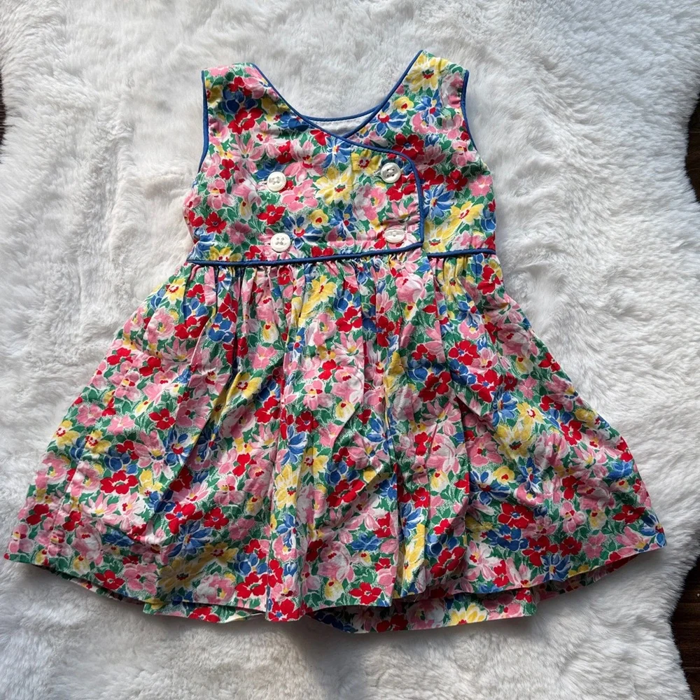 Ralph Lauren Baby Floral Spring Summer Dress with Bloomers size 6 mos